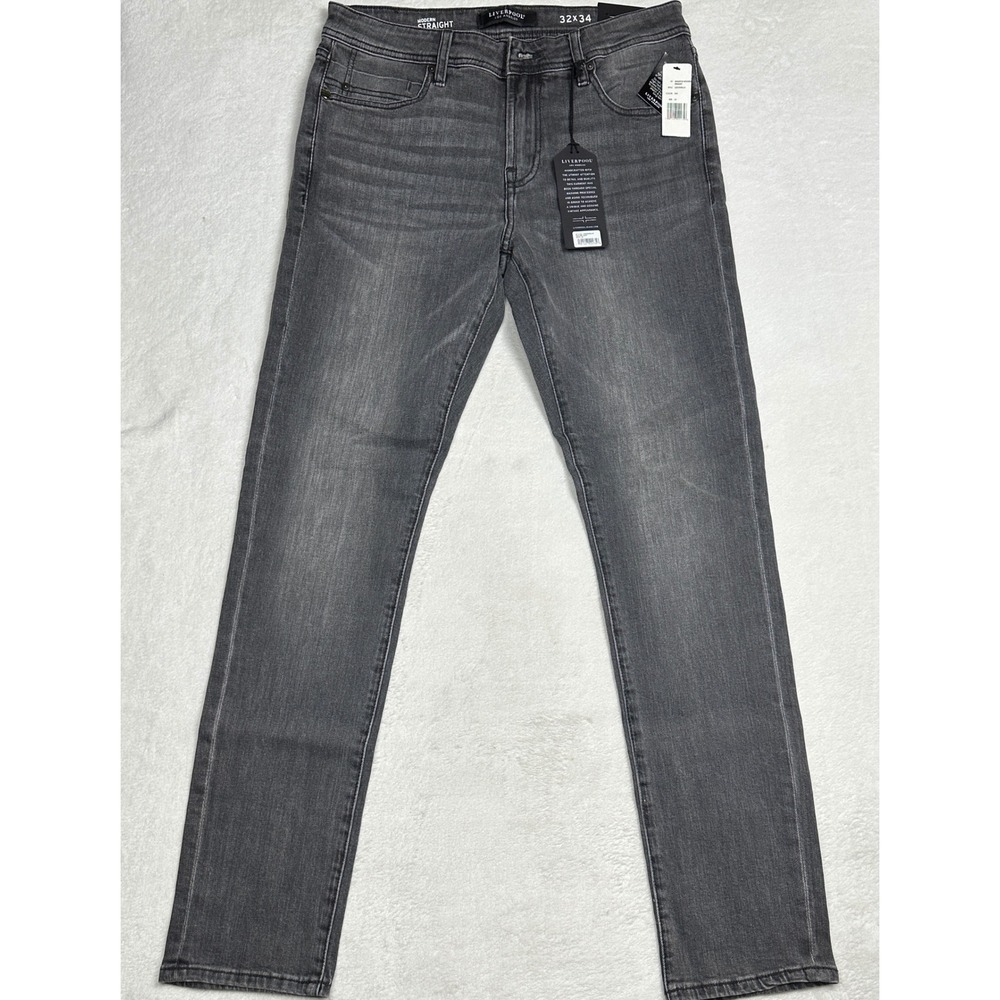 Liverpool Los Angeles Kingston Modern Straight Jeans Ash Grey 32x34 LGS300RL34